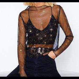Nasty Gal In Your Stars Mesh Top